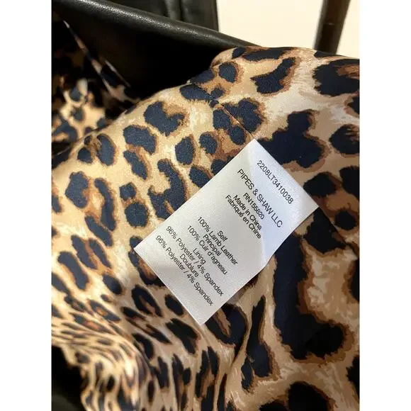 Veronica Beard Nevis Black Leather Cropped Jacket size 6 - Picture 5 of 6